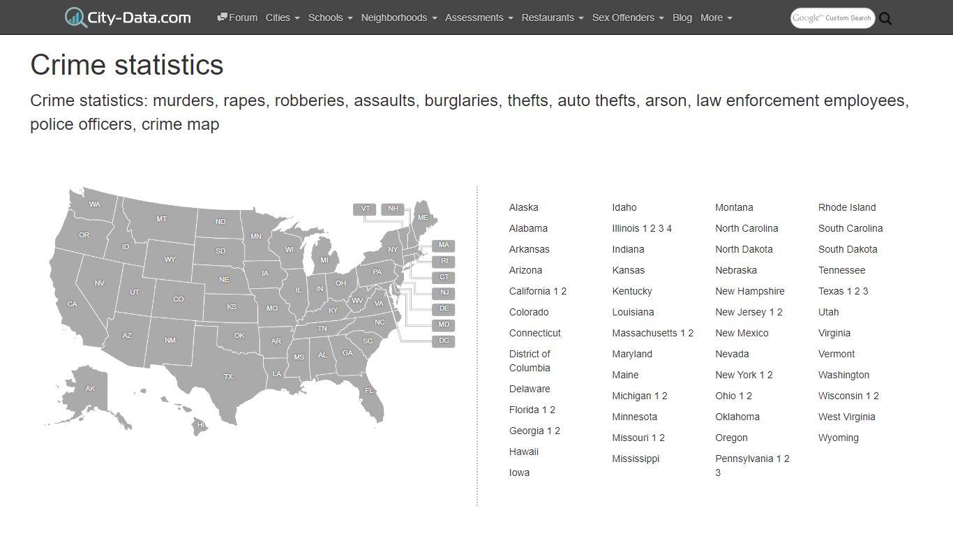 Crime statistics - City-Data.com - Stats about all US cities